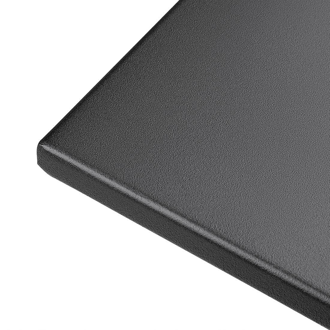 Black Steel Square Outdoor Dining Table - Pavement Style for Restaurant, Hotel, Patio & Garden Use