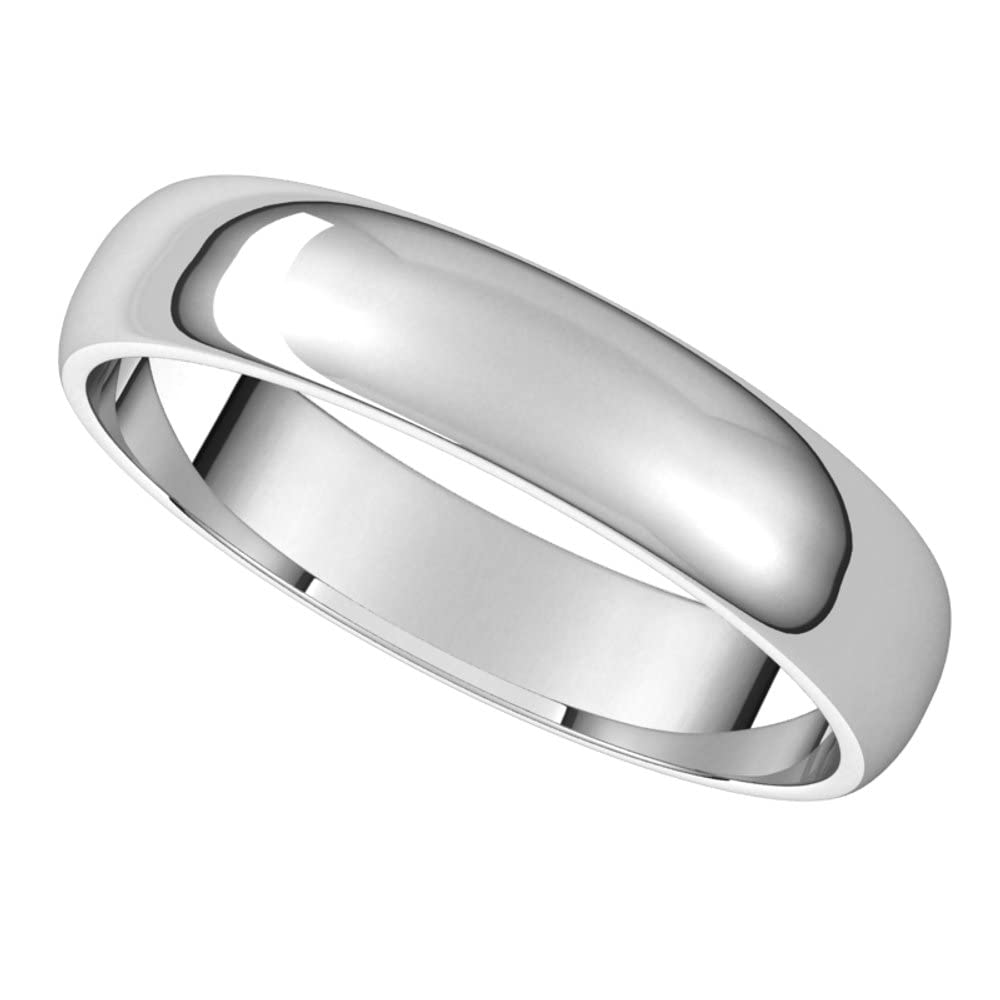 14K Gold 4mm Light Half Round Wedding Band Ring for Women - Elegant Bridal Jewelry, Anniversary Gift for Her - Perfect for Engagements, Weddings & Special Occasions