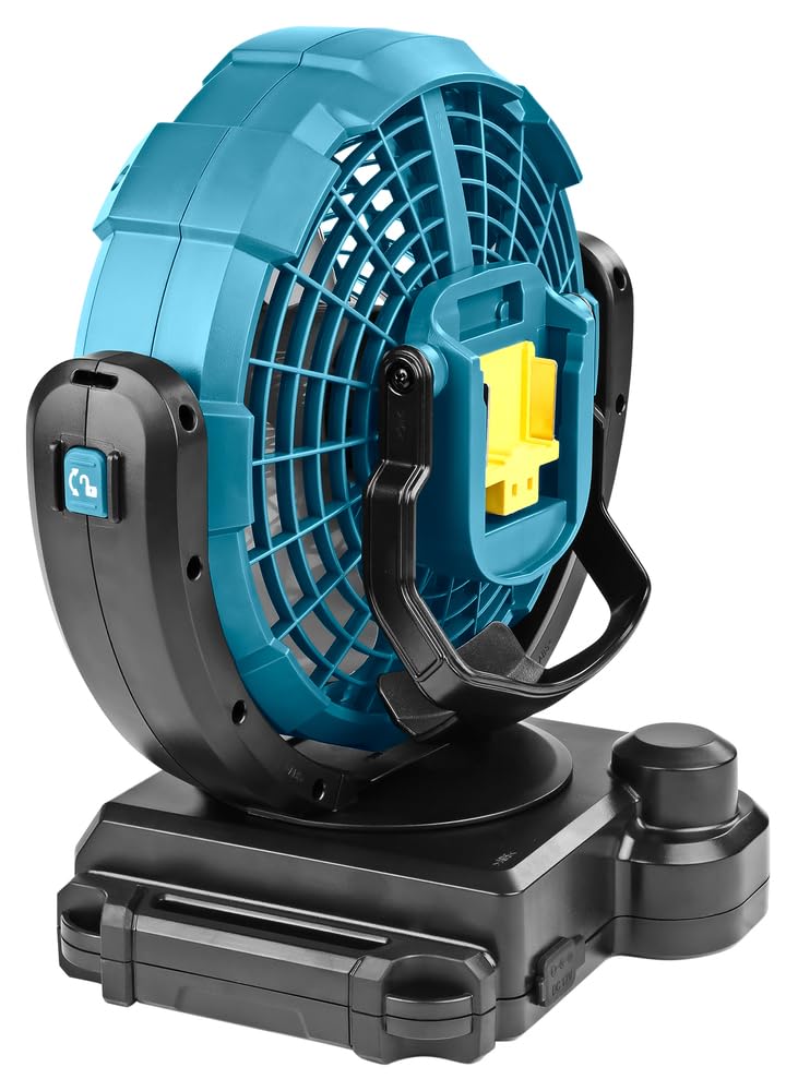 18CM 18V/14.4V Cordless Fan with Swing Function & Timer - Perfect for Home, Office, and Outdoor Use