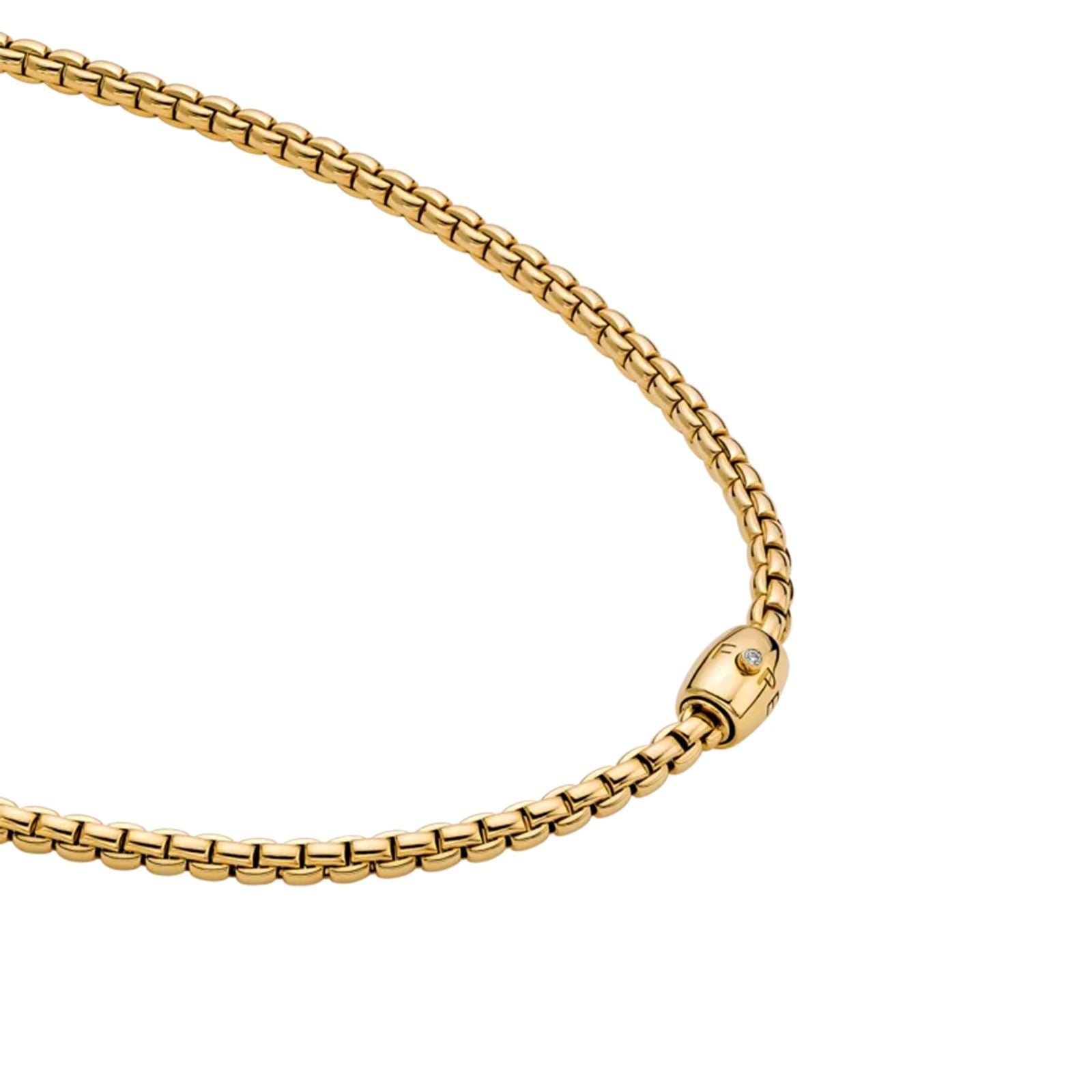 18ct Yellow Gold Diamond Pendant Necklace with Ornamental Clasp - Elegant Jewelry Gift for Women, Perfect for Weddings, Anniversaries & Special Occasions