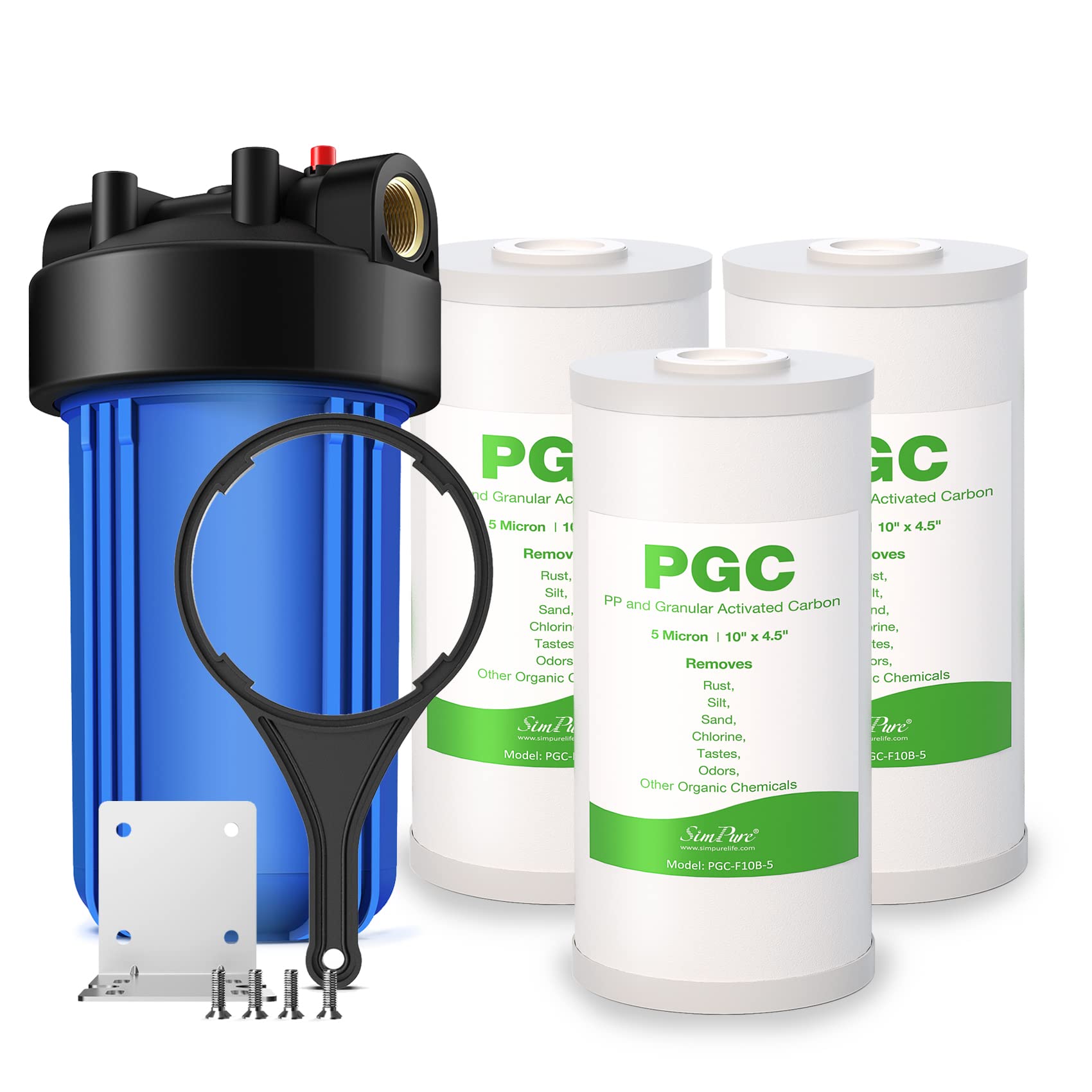 SimPure DB10P Whole House Water Filtration System - 10