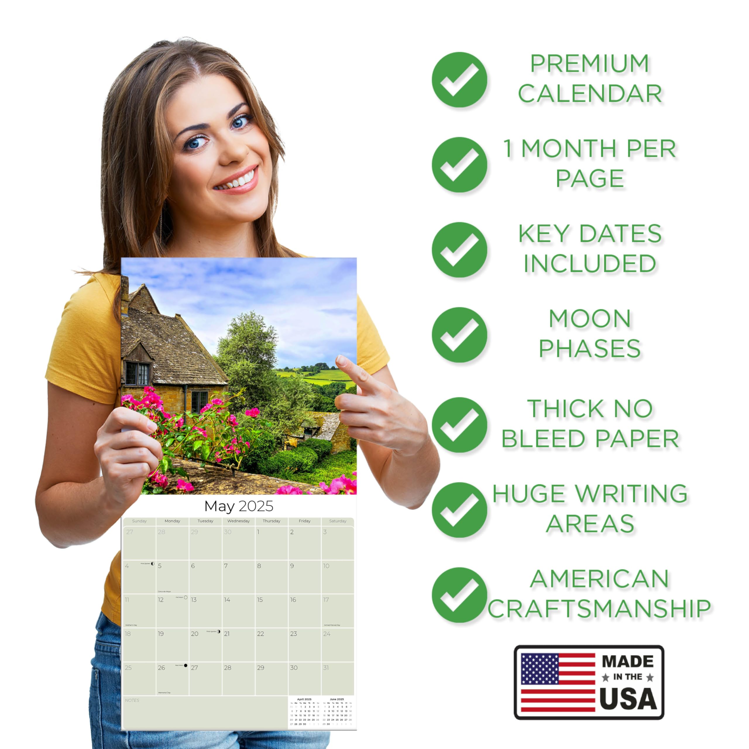 2024-2025 English Gardens Wall Calendar - 12