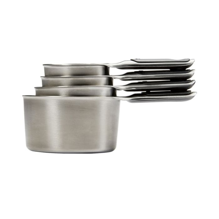 OXO Stainless Steel Measuring Cups Set of 4 - Durable & Precise Kitchen Tools for Baking, Cooking, and Meal Prep