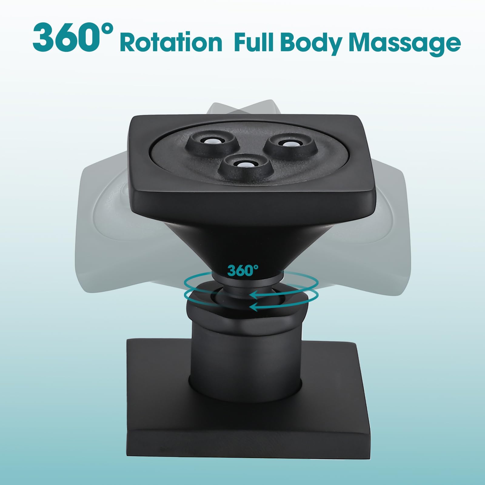 Premium Solid Brass Shower Body Spray Jets - High Pressure Square Massage Jets for Luxurious Spa Experience - Wall Mount Bathroom Upgrade (4PCS, Matte Black) - Perfect for Modern Home, Hotel & Wellness Center Showers