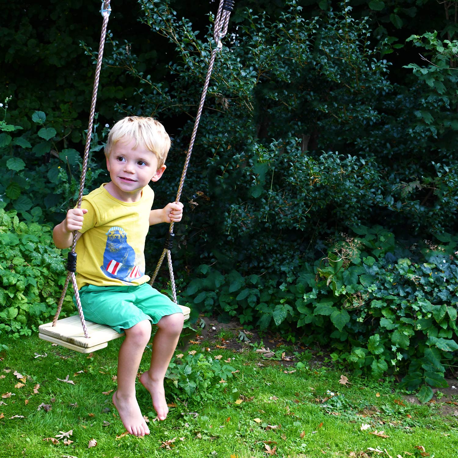 Outdoor Tree Swing for Kids & Adults - Heavy Duty Garden Swing with Adjustable Rope - Perfect for Backyard, Park, and Camping Fun