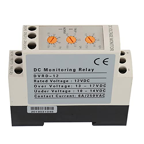 DC 12V Over Voltage and Under Voltage Protection Relay for DC Motor, Battery & Switchgear - Overvoltage & Undervoltage Protector for Solar Systems, Automotive & Industrial Applications