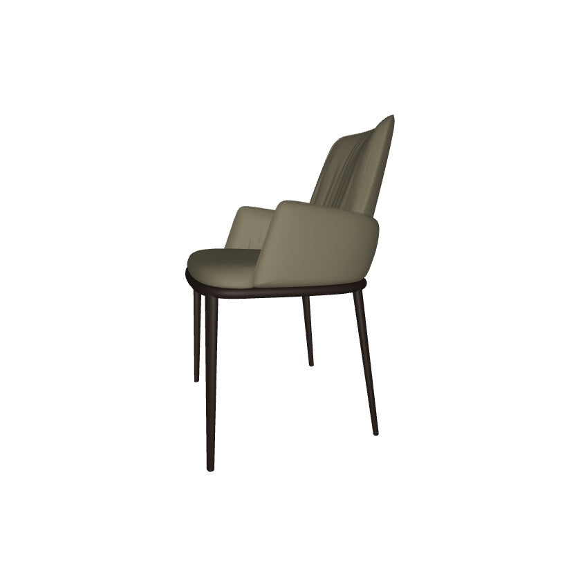 BELINDA ML Armchair - Modern Accent Chair for Living Room, Bedroom & Office - Comfortable Upholstered Lounge Chair with Wooden Legs - Perfect for Relaxing, Reading & Decorating