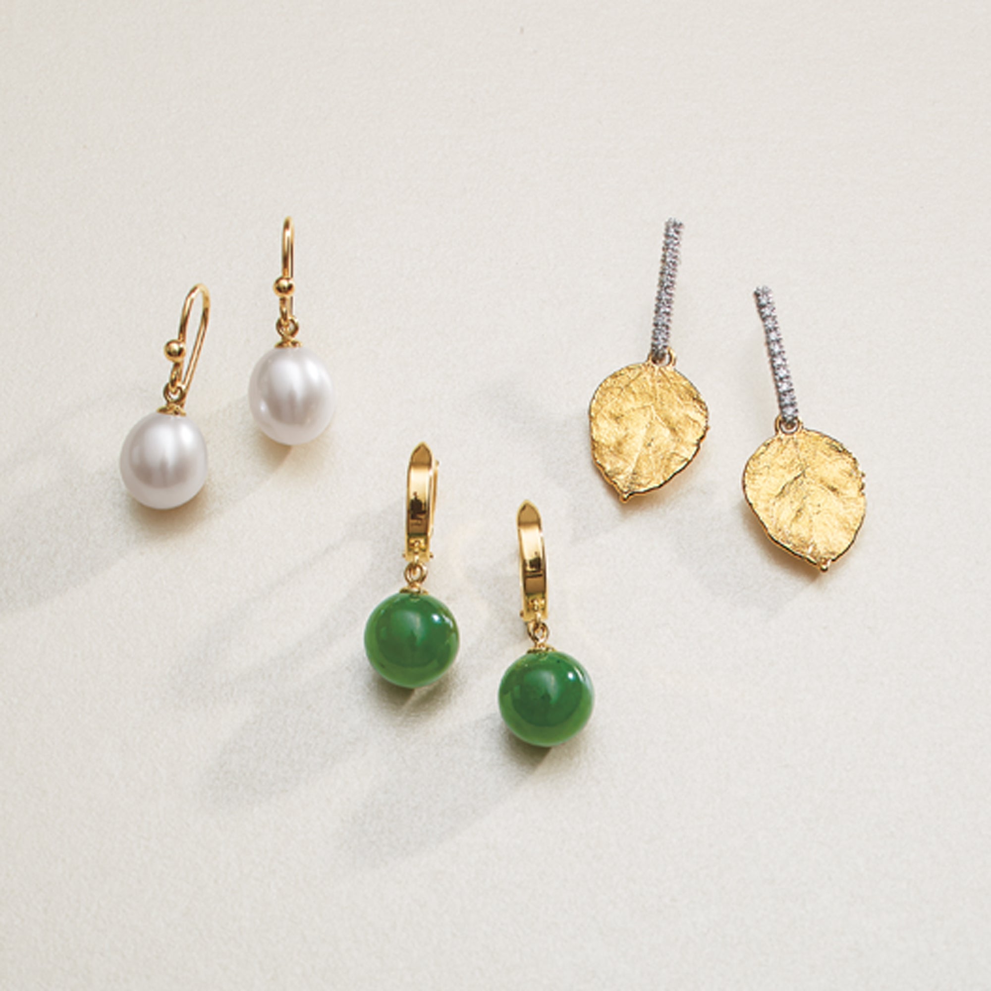 Elegant Soho Earrings in Green Nephrite Jade - Perfect for Women's Fashion, Office Wear & Special Occasions