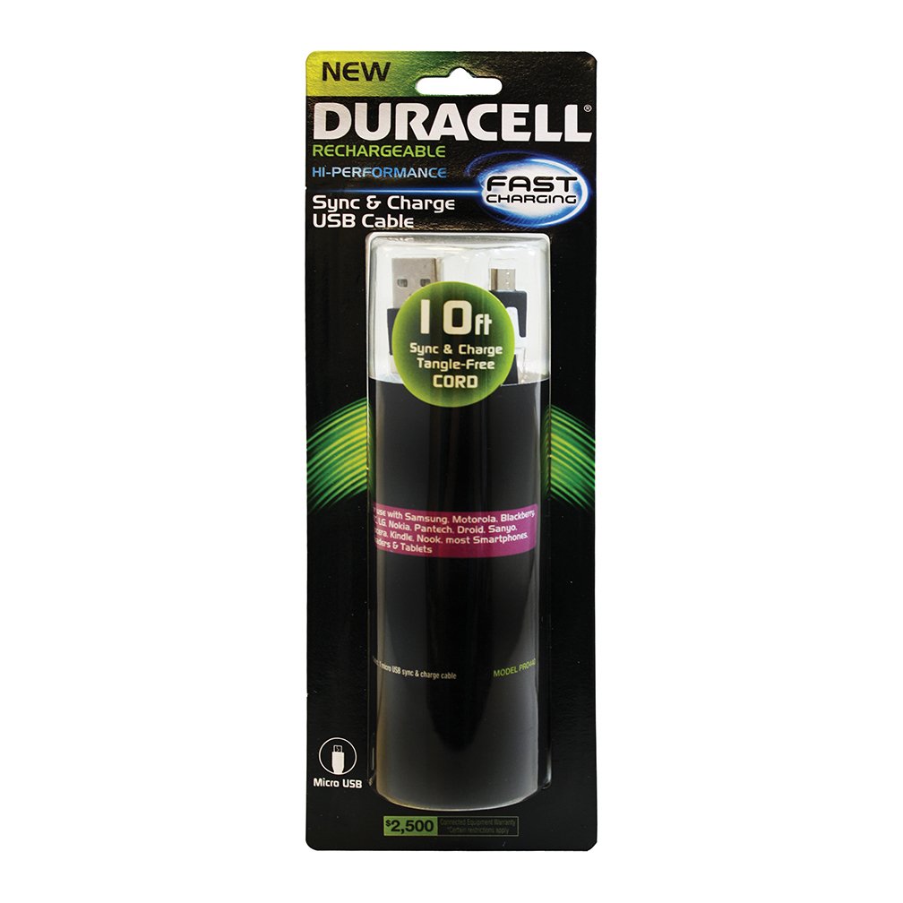 Duracell Pro440 Micro USB Charging & Sync Cable - High-Speed Data Transfer & Reliable Charging for Smartphones, Tablets, and More | Perfect for Home, Office, and Travel Use
