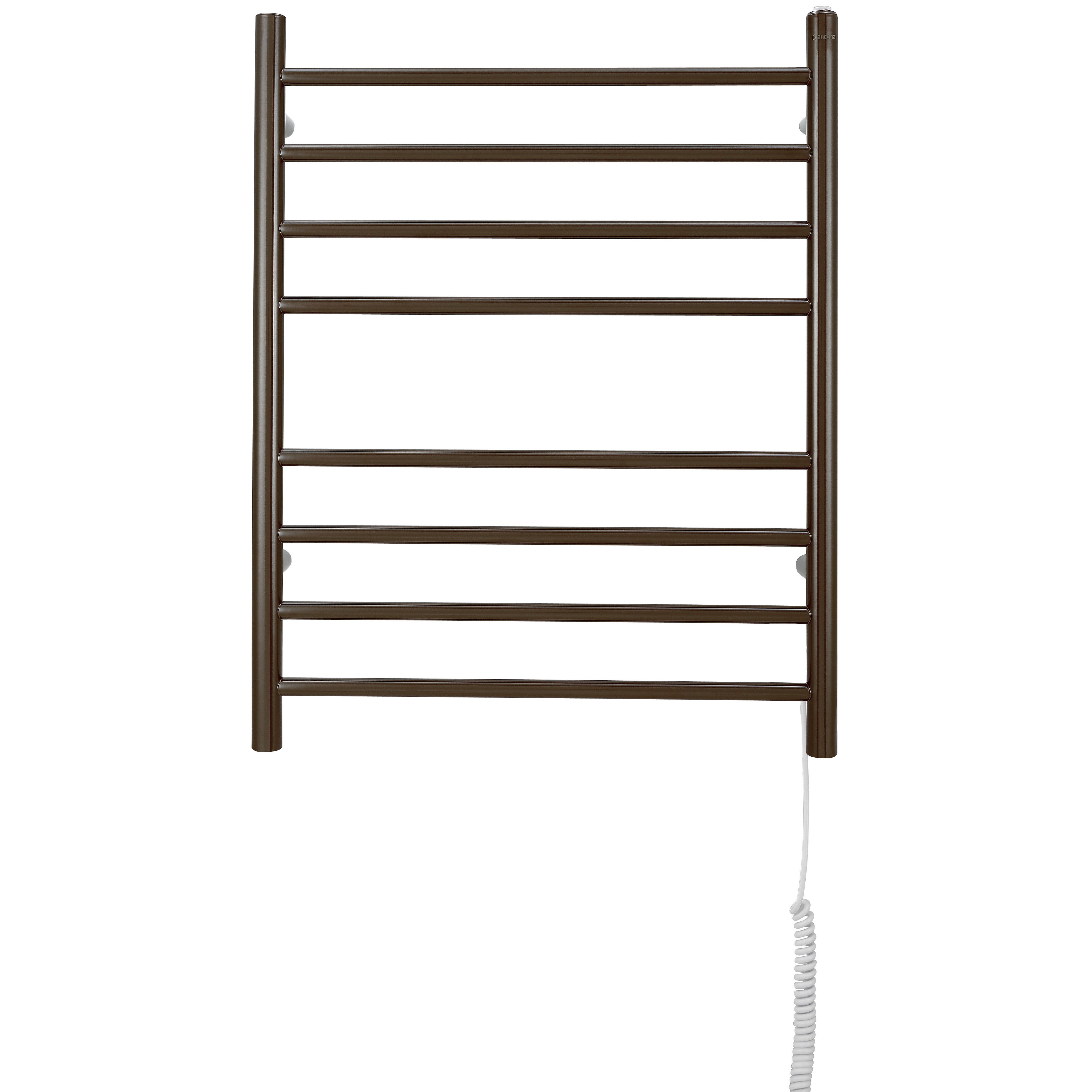 Prestige Dual 8 Bar Hardwired & Plug-in Towel Warmer - Oil Rubbed Bronze Stainless Steel - Perfect for Bathroom, Spa & Luxury Home Heating