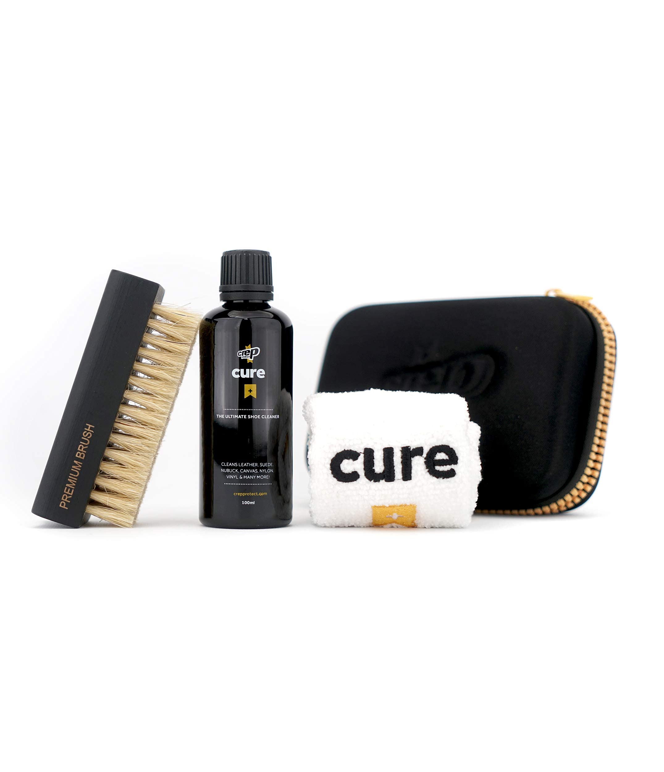 Crep Protect Cure Ultimate Shoe Cleaning Kit - Travel Size Shoe Care Set for Sneakers & Leather Shoes | Perfect for Gym, Travel & Daily Shoe Maintenance