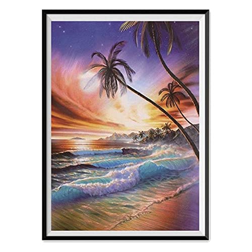 5D Diamond Painting Kit - Landscape House Tree Full Round Diamond Mosaic Embroidery DIY Art (45x60cm) | Home Wall Decor, Gift for Adults, Relaxing Craft Activity