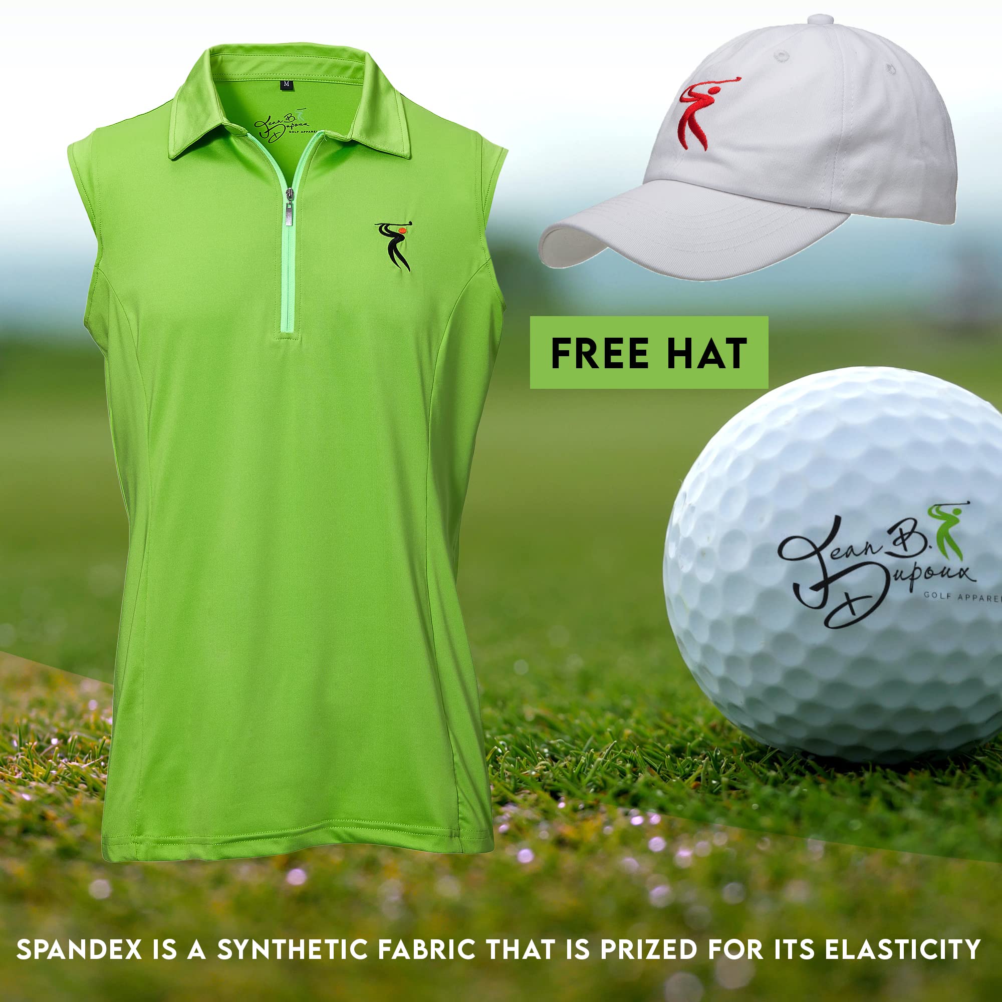 Premium Women's French Cut Short Sleeve Golf T-Shirt - Breathable & Comfortable Athletic Top with Free Adjustable Golf Hat | Perfect for Golfing, Tennis, Running & Casual Wear