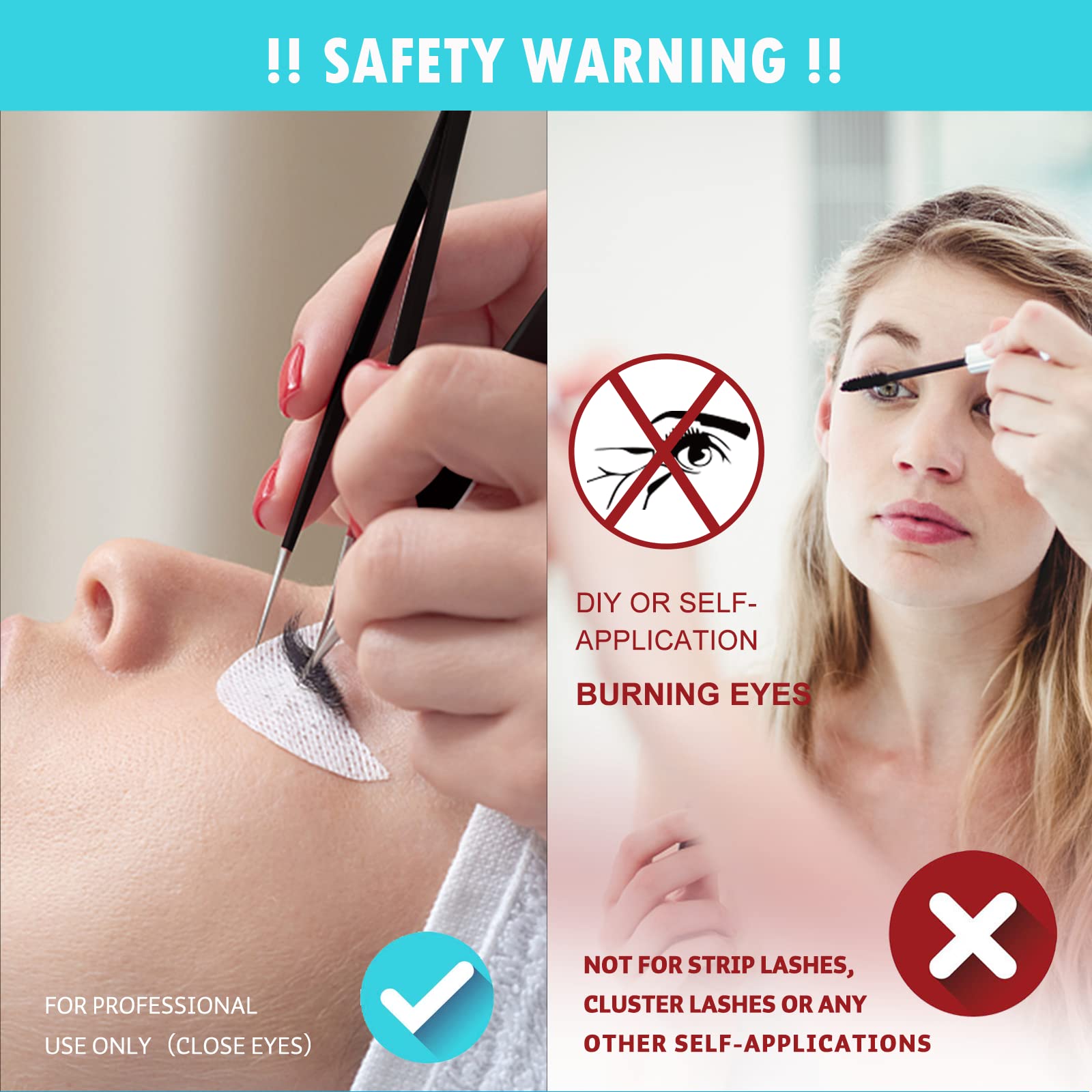 ALLOVE Professional Eyelash Extension Glue - Fast Drying in 1-2 Seconds, Lasts 7-8 Weeks, Waterproof & Long-Lasting - Perfect for Salon Professionals & DIY Lash Extensions at Home