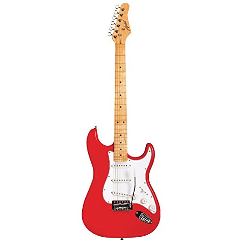 Austin 6 String Acoustic Bass Guitar - Right Handed, Red Finish (AST100RD) | Perfect for Live Performances, Studio Recording & Bass Enthusiasts