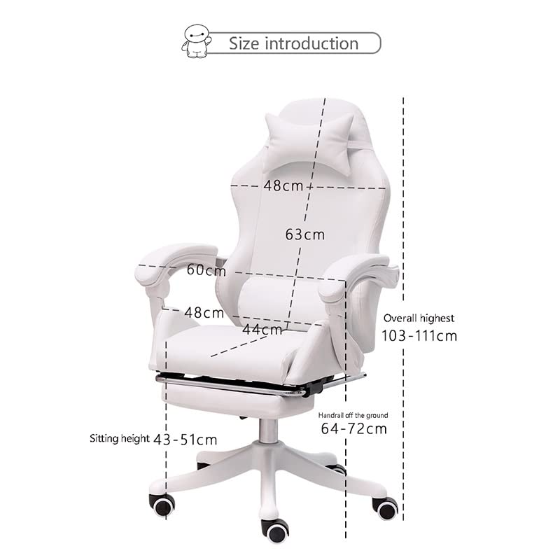 Ergonomic Gaming Chair - Adjustable Height PC Office Chair for Streaming & Home Workstation - Perfect for Gamers, Streamers & Remote Workers