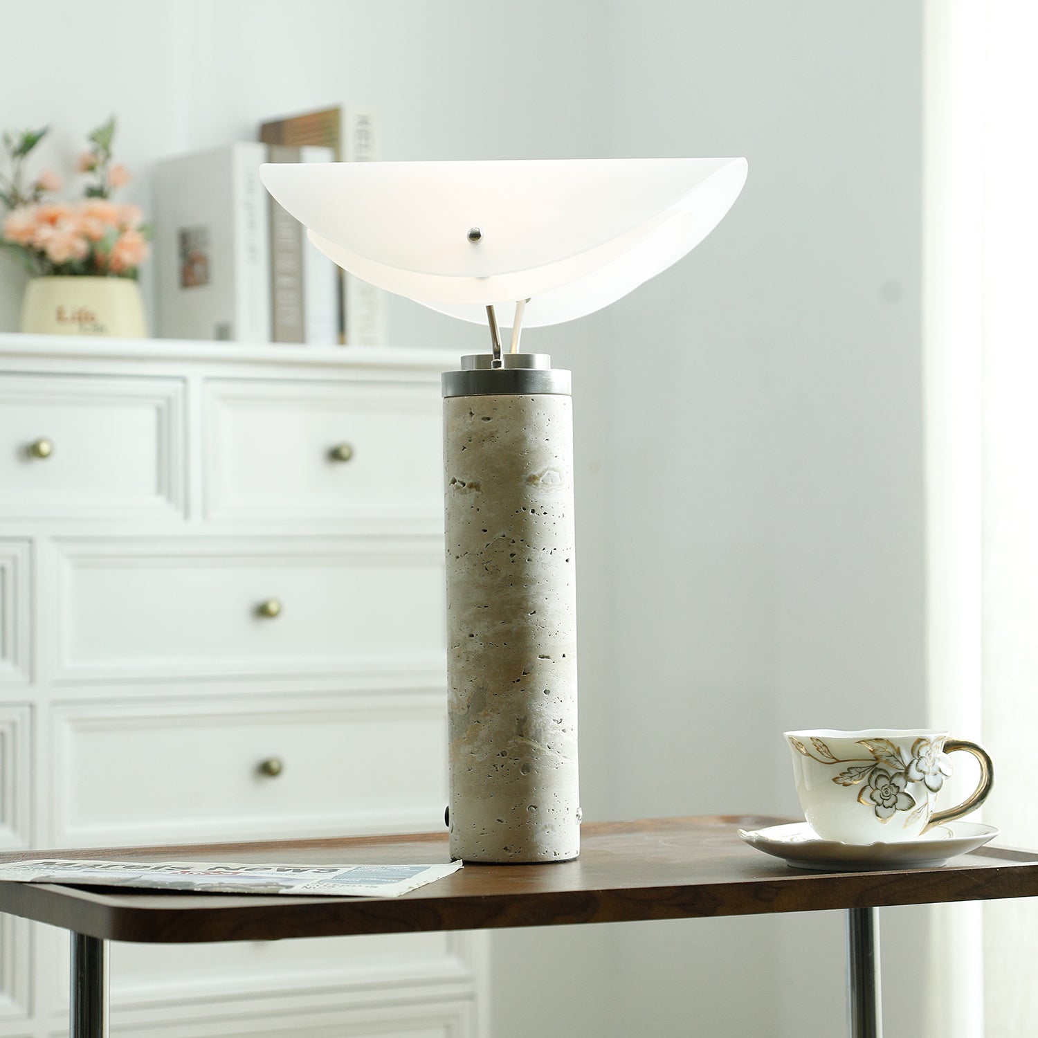 Modern Marbella Table Lamp - Elegant Bedside & Living Room Lighting - Adjustable Brightness for Reading & Relaxation