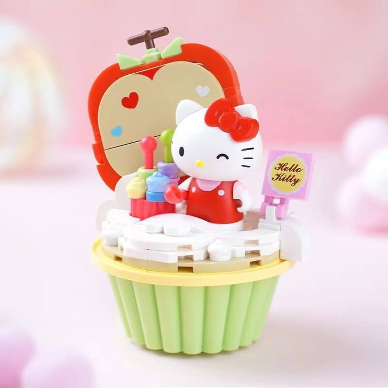 Keeppley Sanrio Hello Kitty Building Block Cake Set - DIY Creative Toy for Kids & Adults - Perfect for Birthday Gifts & Home Decoration