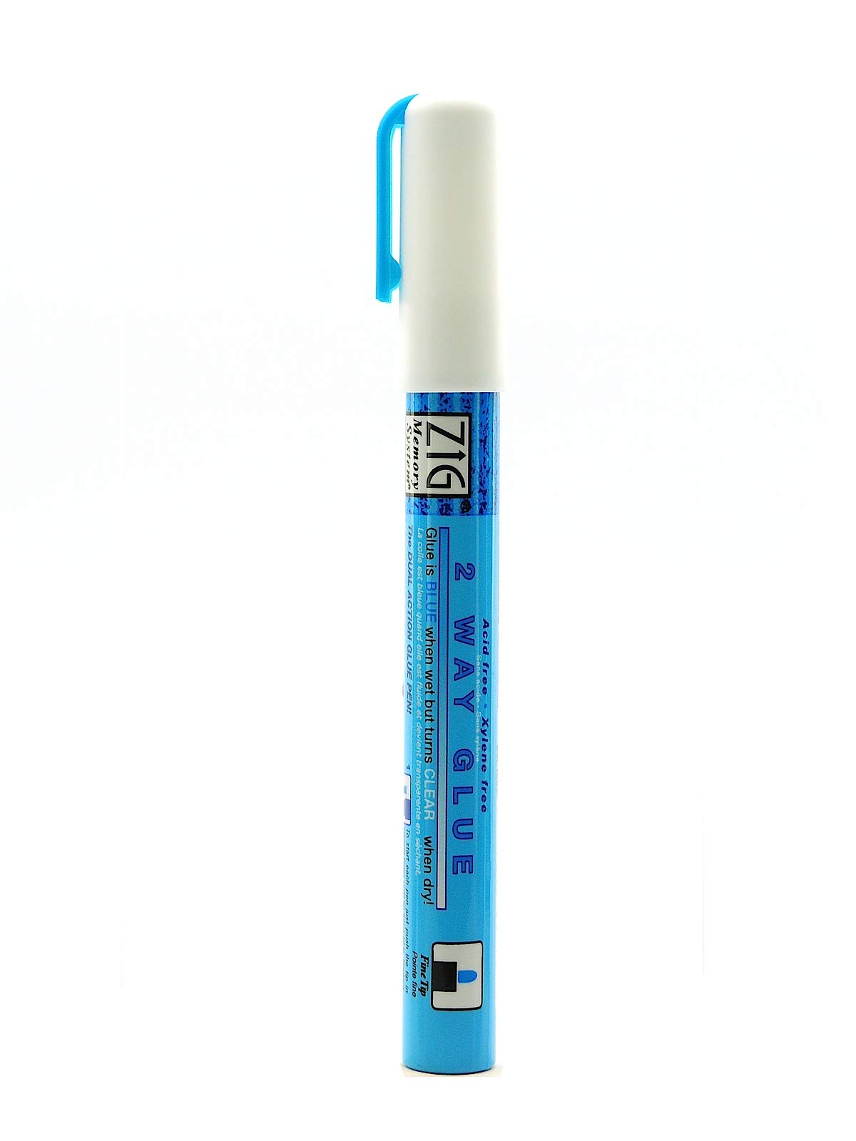 Zig Memory System 2-Way Glue Pens Fine Tip - Pack of 6 - Acid-Free Adhesive for Scrapbooking, Card Making & Paper Crafts