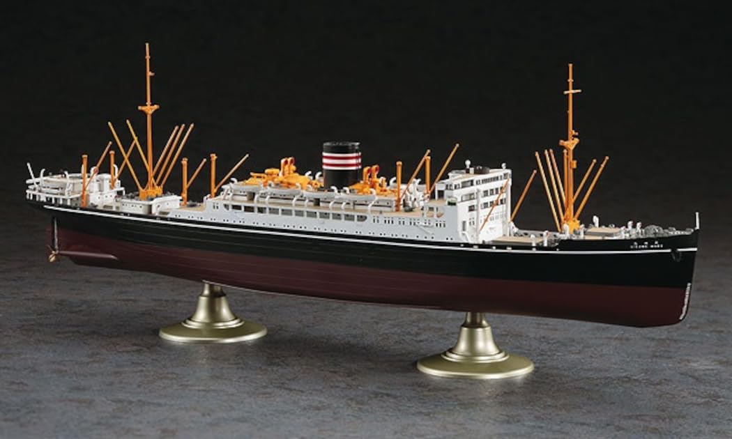 Hasegawa 1:350 Scale N.Y.K Line Hikawamaru Ship Model Kit - Perfect for Collectors, History Enthusiasts & Scale Model Builders