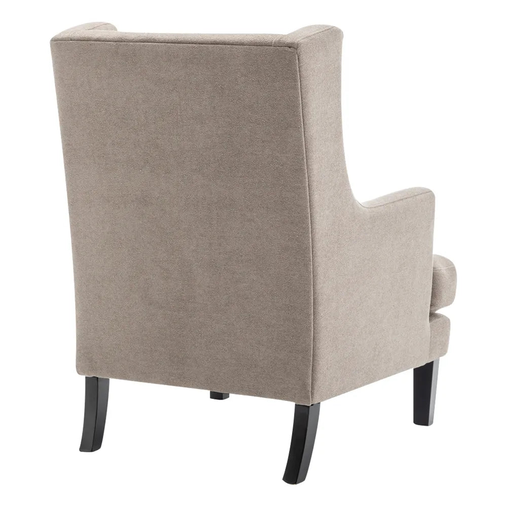Gable Occasional Chair - Beige Chenille Upholstered Accent Chair for Living Room, Bedroom & Office - Comfortable Modern Lounge Seating for Reading Nook or Conversation Area
