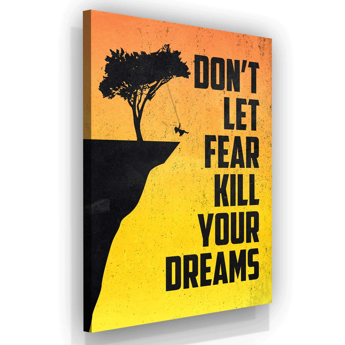 Fearless Inspirational Quote Canvas Print - Motivational Wall Art for Office & Home Decor (36
