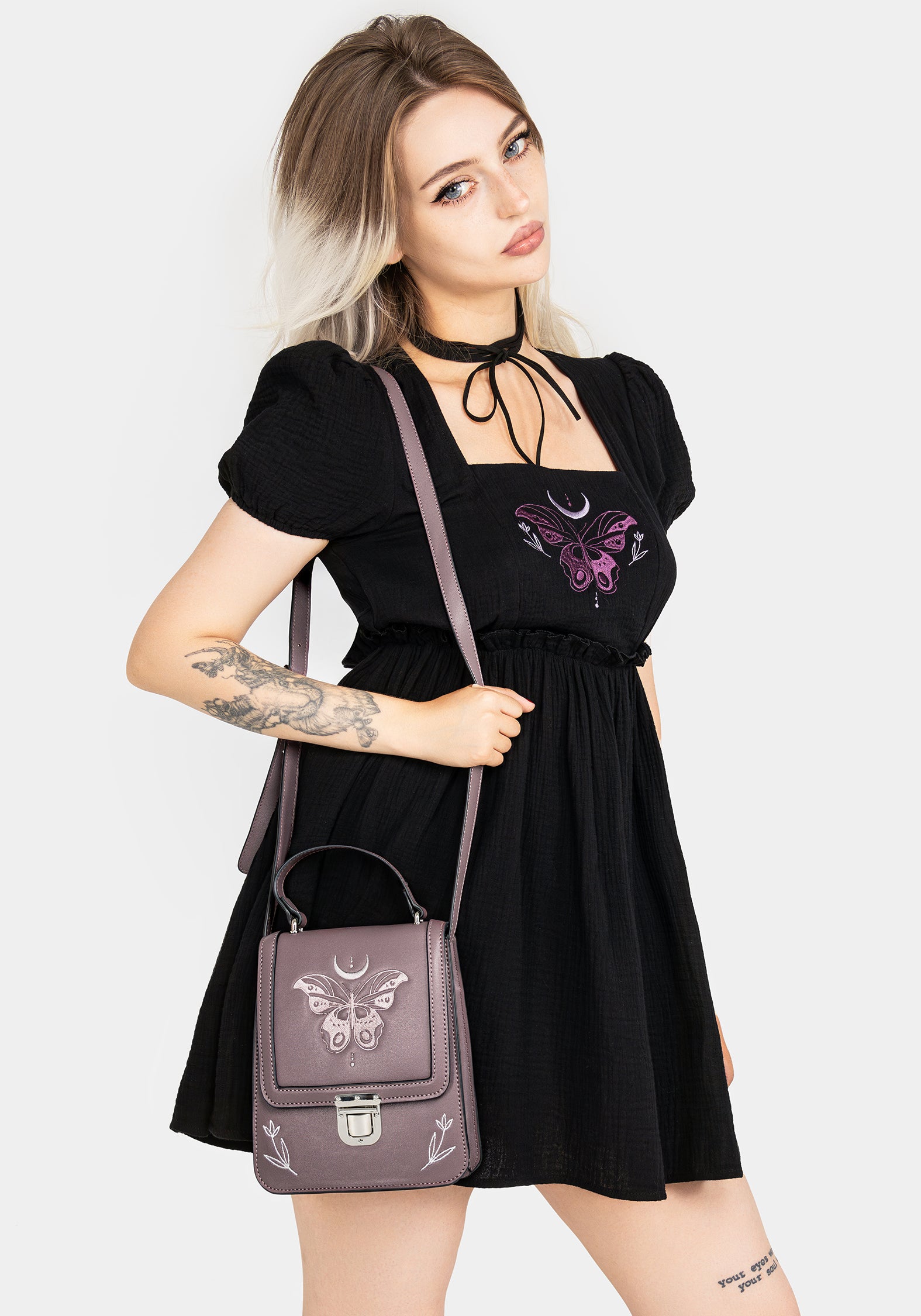 Butterfly Embroidered Puff Sleeve Mini Dress - Floral Summer Cocktail Party Dress for Women, Perfect for Weddings, Dates & Special Occasions