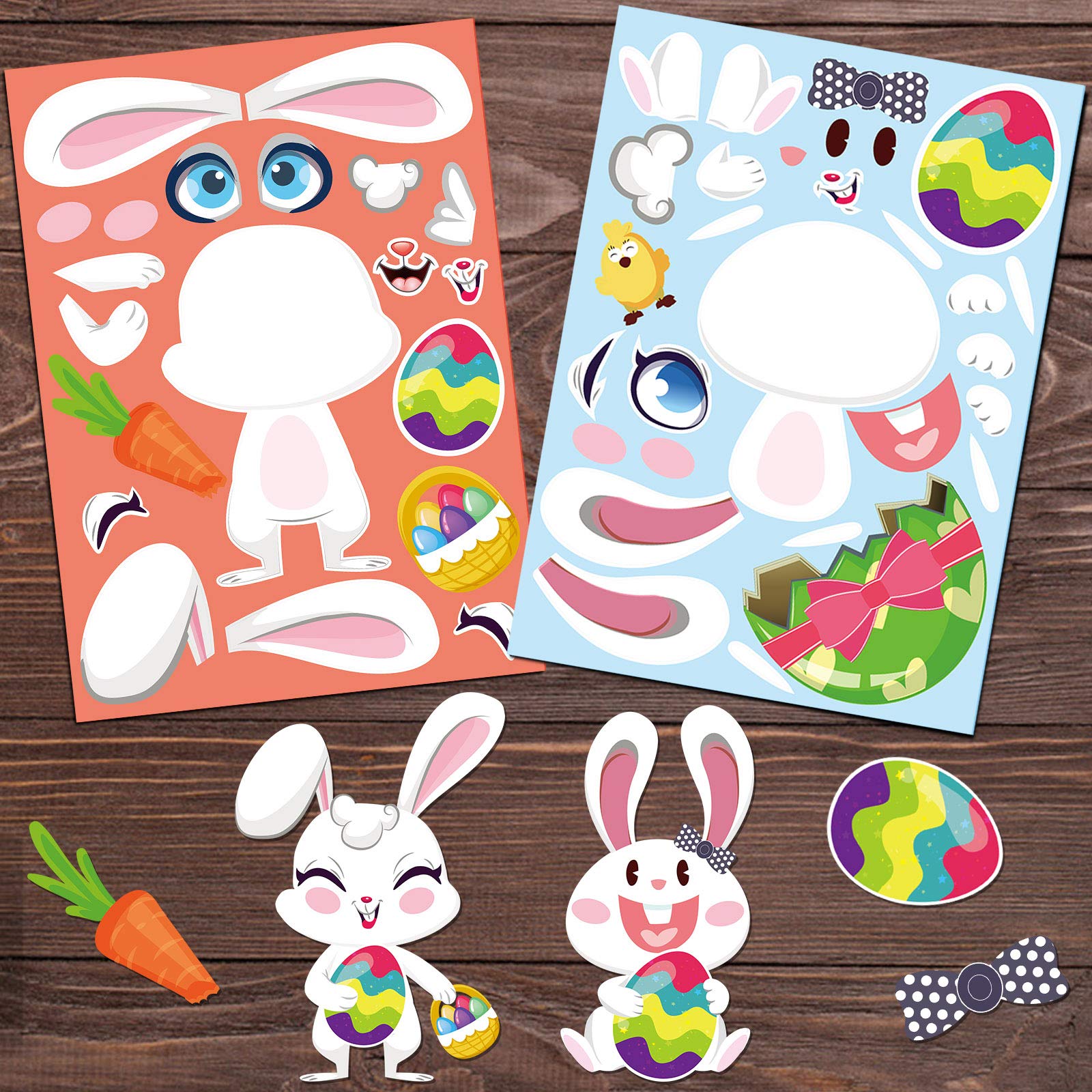 Easter Stickers for Kids - 20 Pack Easter Party Supplies, DIY Crafts, Games & Party Favors - Perfect for Easter Egg Hunts, Classroom Activities & Holiday Celebrations