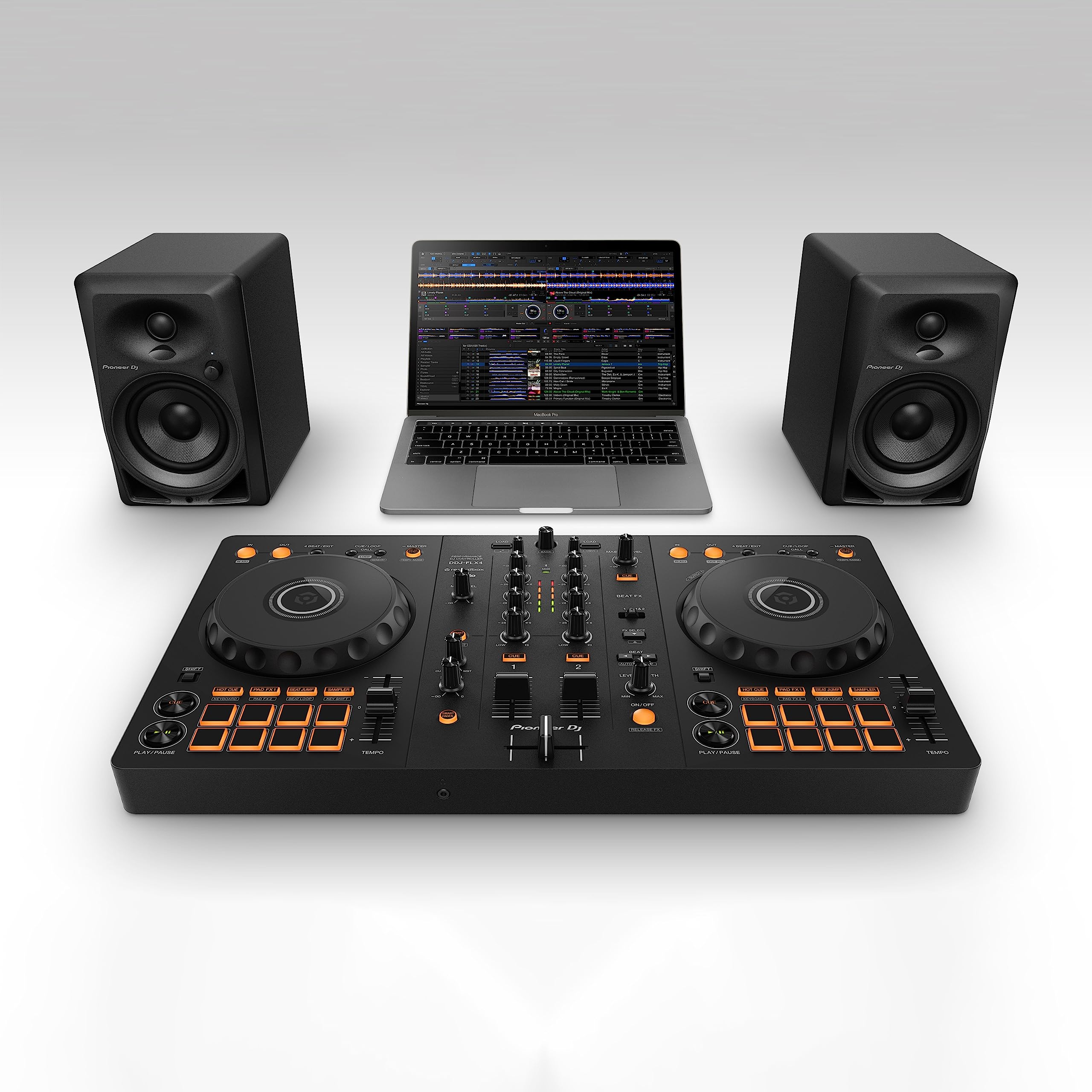Pioneer DJ DDJ-FLX4 2-Deck Professional DJ Controller - Compatible with rekordbox & Serato DJ Software (Graphite) - Perfect for Home Studios, Clubs & Live Performances