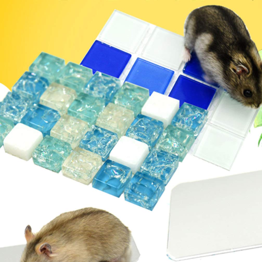 2Pcs Small Animal Cooling Mat - Hamster, Chinchilla & Guinea Pig Summer Ice Bed for Pets | Portable Cooling Plate for Cages, Travel & Hot Weather Relief