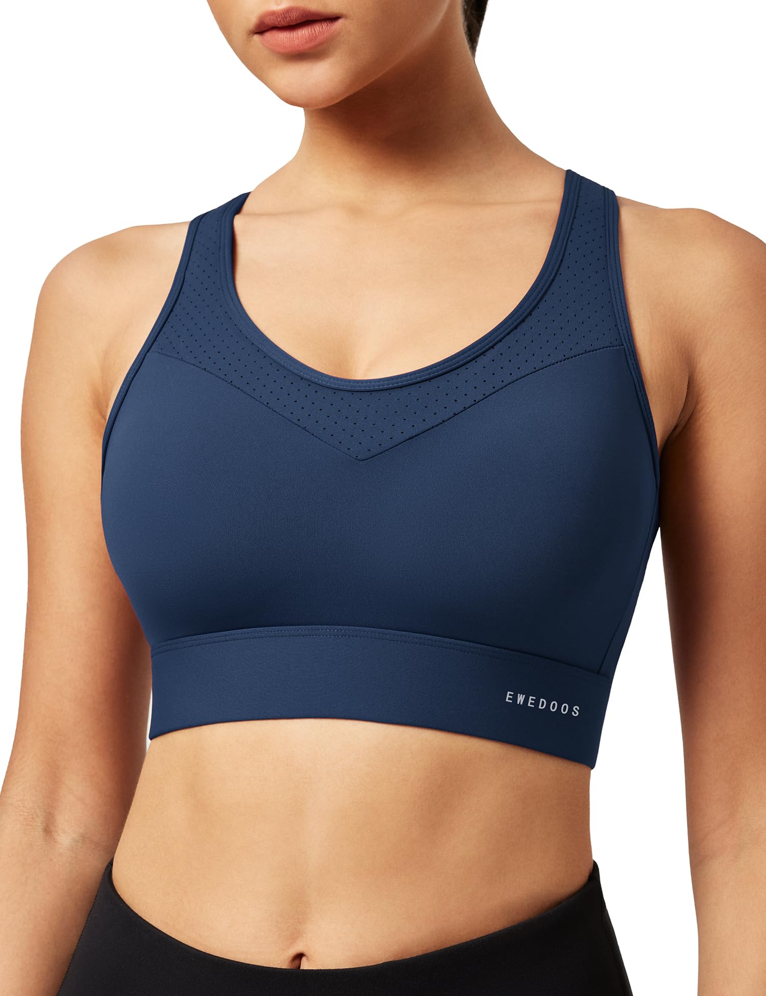 Ewedoos High Support Sports Bras for Women - High Impact Workout Running Bra for Large Bust, Push Up Racerback Design - Perfect for Gym, Yoga & Active Lifestyles