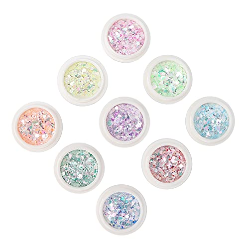 Premium Nail Art Sequins & Flakes - 9 Box Set for Professional Salon & DIY Home Manicure | Perfect for Nail Art Designs, Gel Polish, Acrylic Nails & Special Occasion Makeup