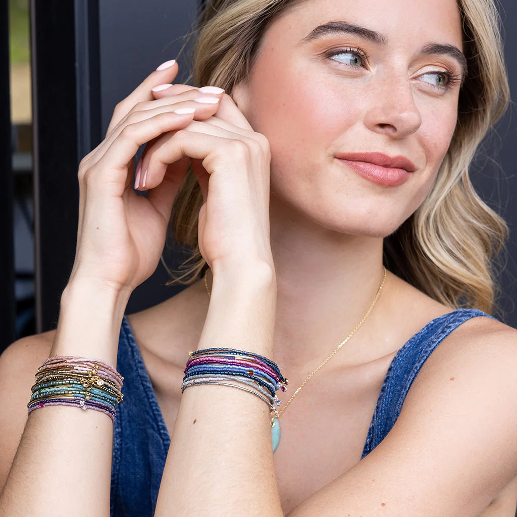 Turquoise and Gold Bracelet Trio Set - Boho Chic Stackable Bracelets for Women - Perfect for Layering, Gift Giving, and Everyday Wear