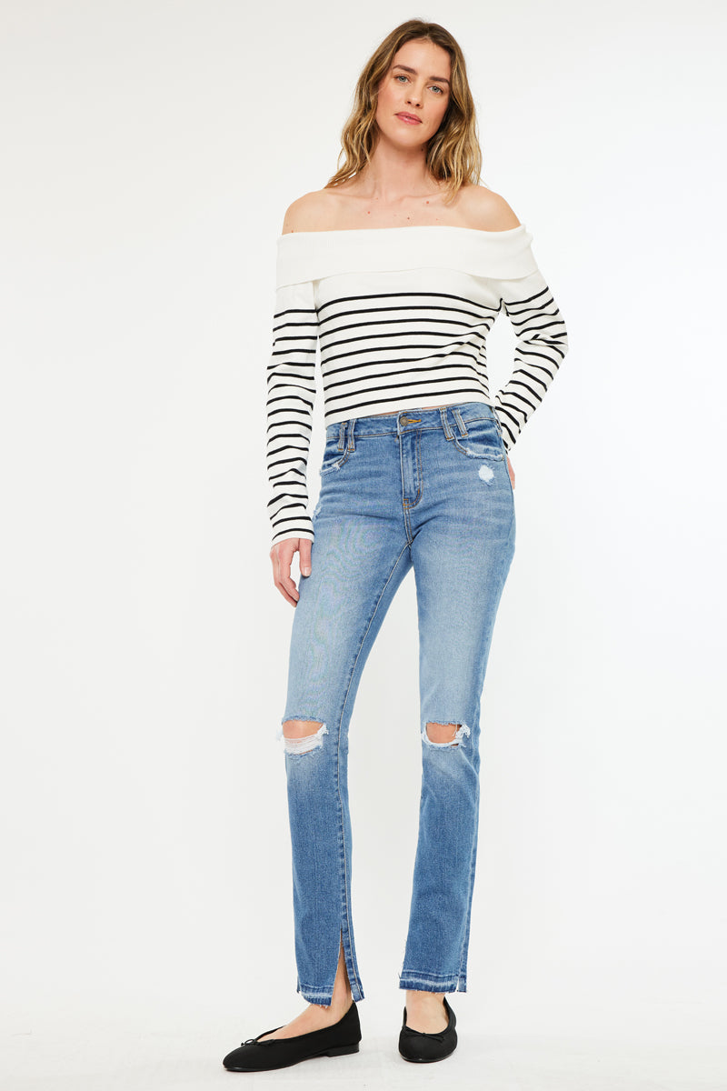 Birdy Mid Rise Easy Skinny Jeans for Women - Stretch Denim Pants, Comfortable Slim Fit Jeans for Casual Wear, Office & Everyday Outfits