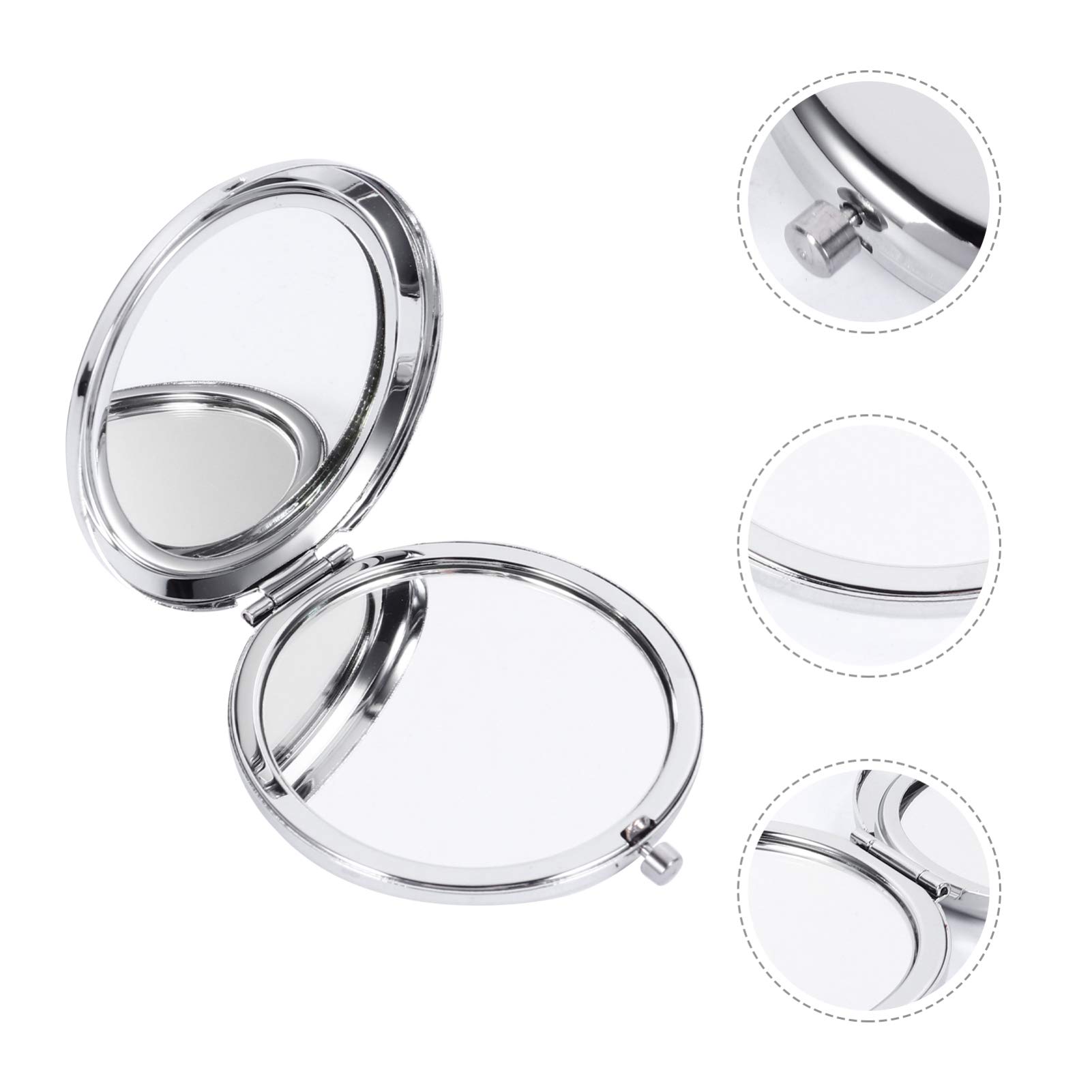 Double-Sided Folding Mirror - Compact Travel Makeup Mirror for Purse & Handbag