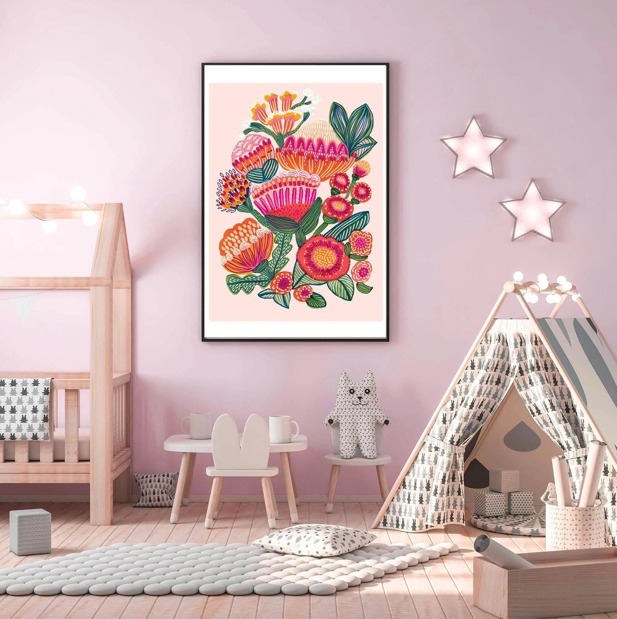 Desert Flowers Art Print - Stunning Botanical Wall Decor for Home, Office & Living Room