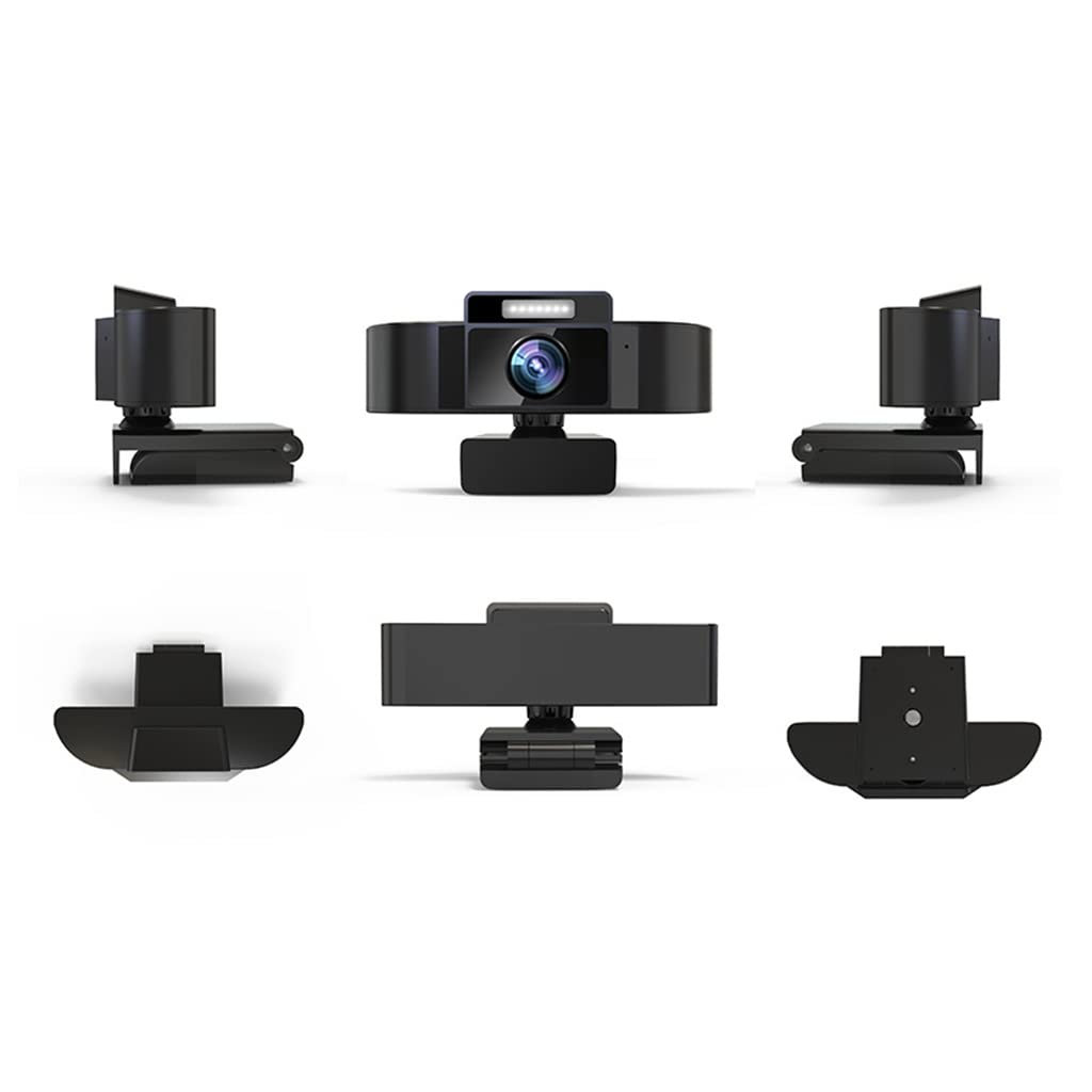 Paopaoldm 1080P/2K/4K Webcam with Built-in Mic, USB Fill Light, Autofocus & Noise Reduction - Perfect for Video Teaching, Live Streaming, Zoom Meetings & Online Conferences (Includes Desk Tripod & Floor Stand)