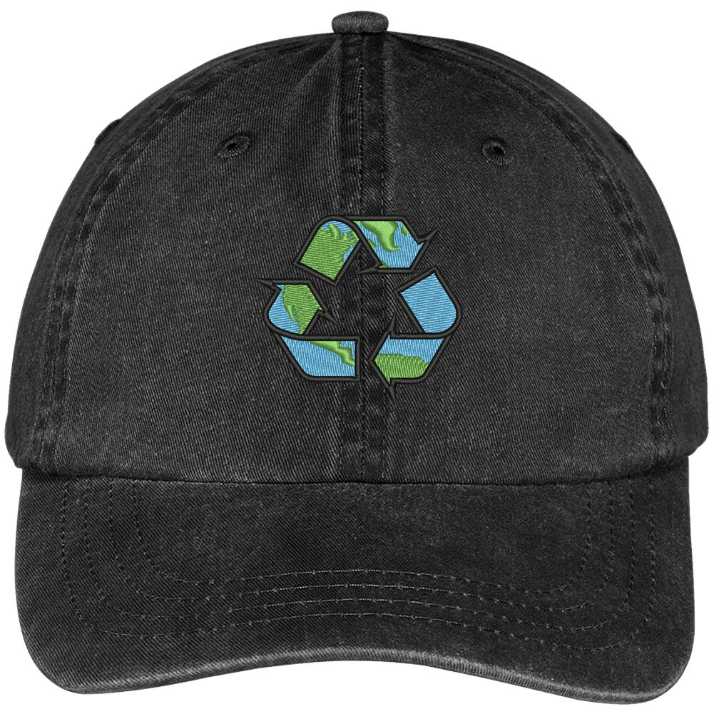 Trendy Eco-Friendly Cotton Baseball Cap with Earth Embroidered Design - Sustainable Fashion for Outdoor Activities, Casual Wear & Street Style