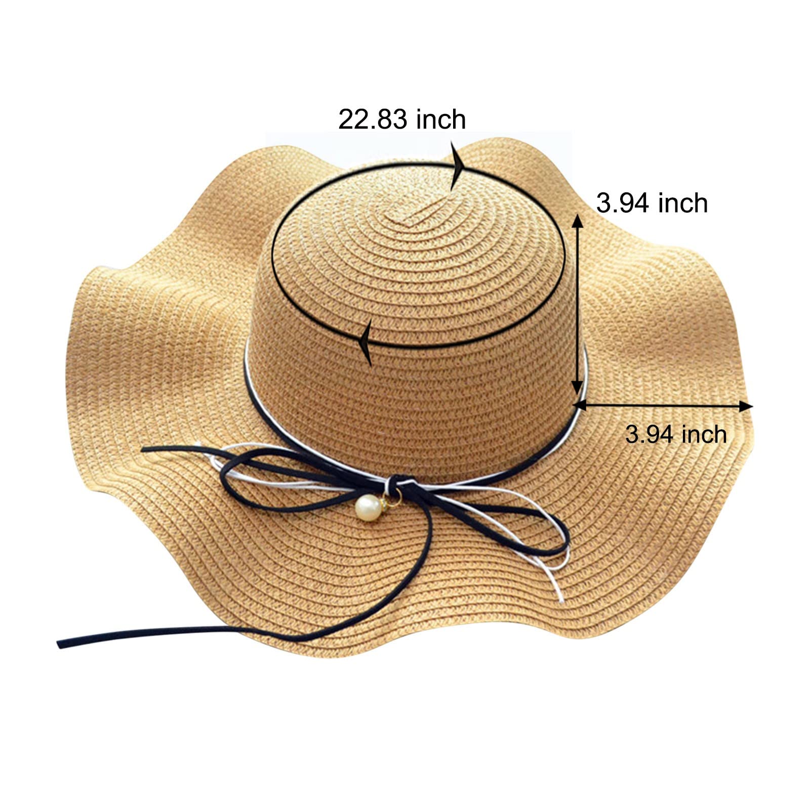 Women's Cooling Summer Wide Brim Straw Hat - Foldable Floppy Sun Hat for Beach, Travel & Outdoor Activities