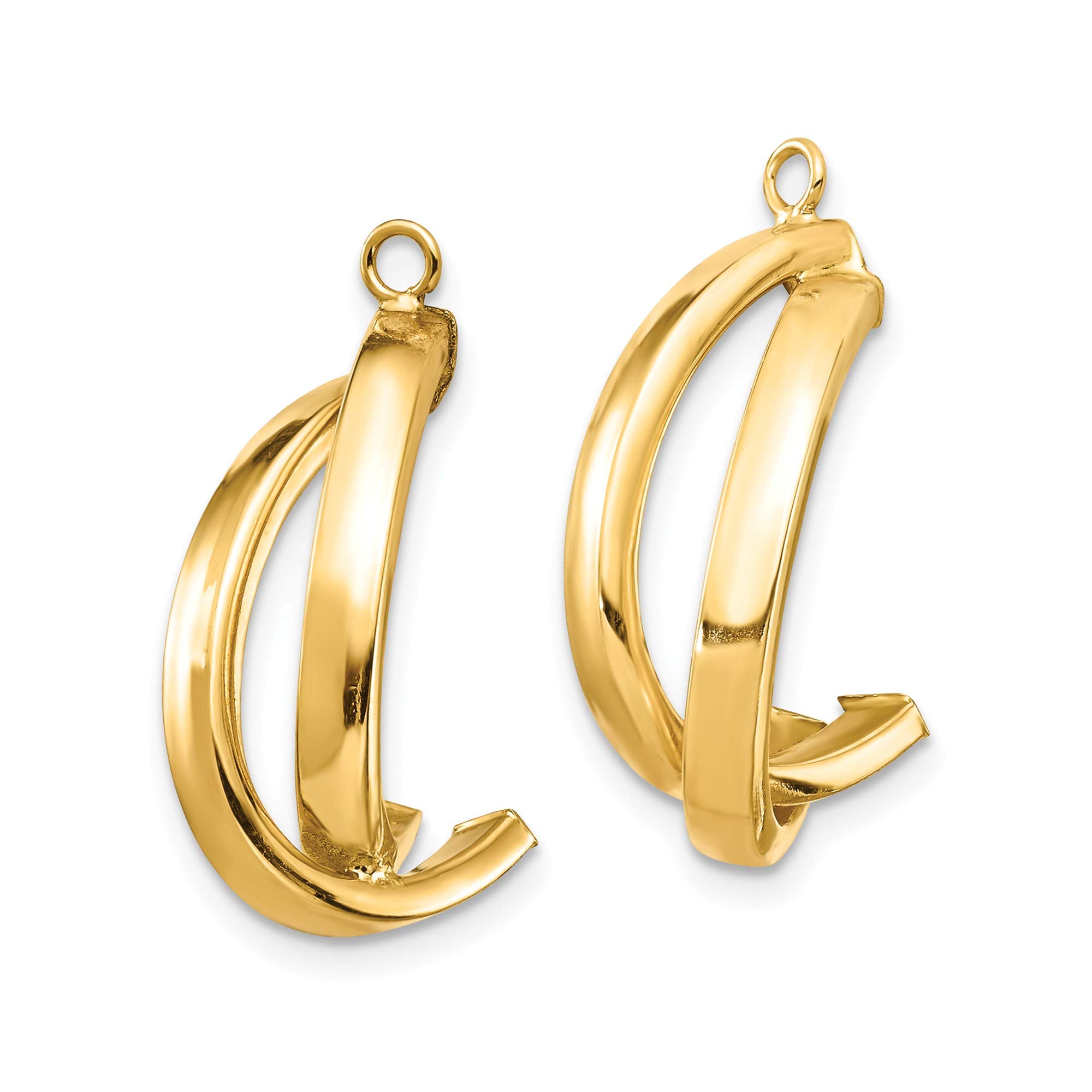 14K Yellow Gold Dangle Earring Jacket – Elegant & Hypoallergenic Jewelry for Women | Perfect for Parties, Weddings & Everyday Wear