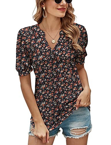 Black/Orange Floral