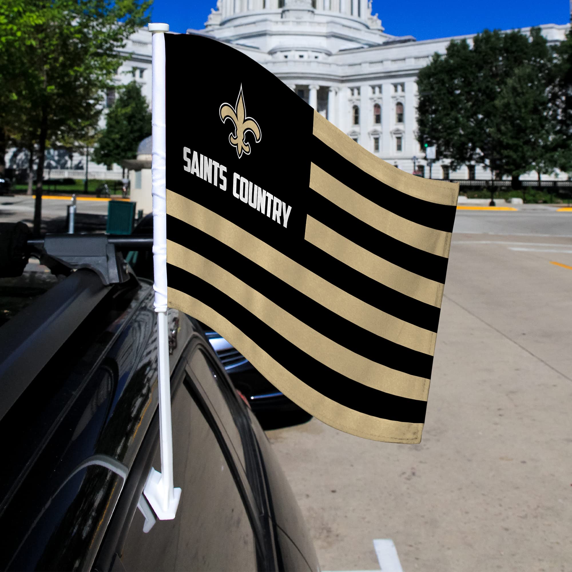 NFL Car Flag - Double Sided Team Logo Car Accessory for Game Day & Tailgating - Officially Licensed NFL Team Spirit Gear for Trucks & Vehicles