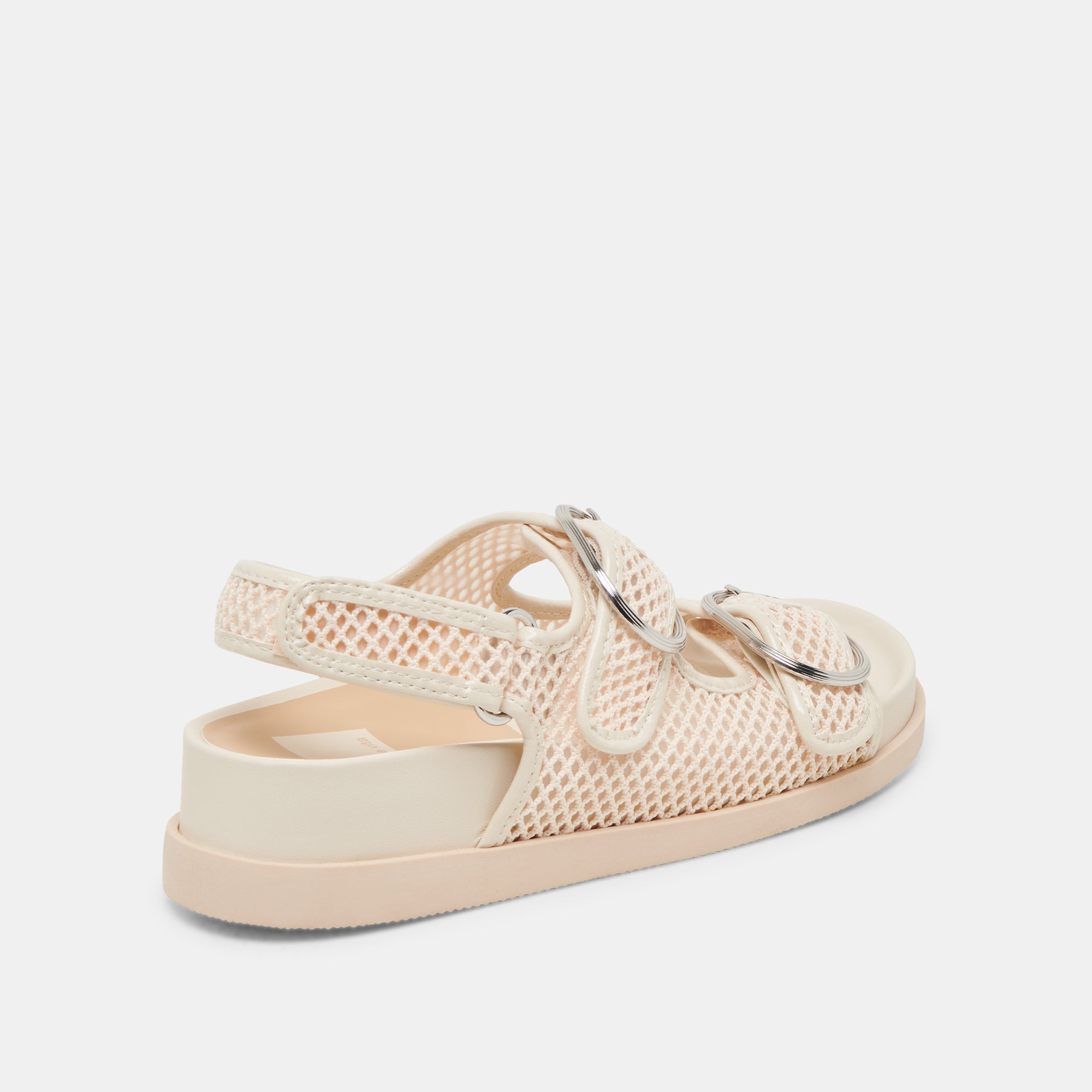 STARLA Women's Woven Mesh Sandals - Comfortable Creme Color Summer Beach Shoes for Walking, Travel & Casual Outfits