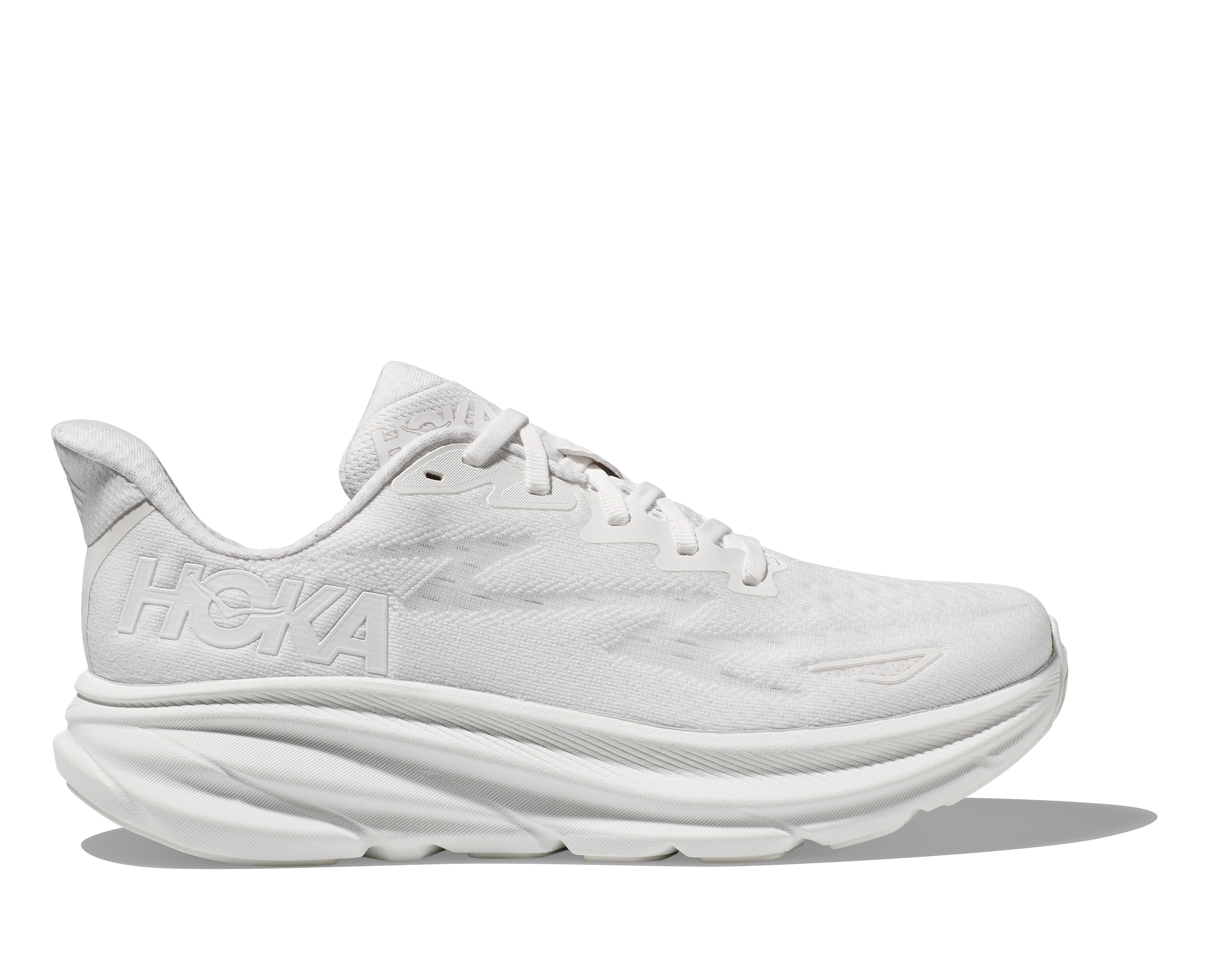 HOKA Women's Clifton 9 Running Shoes - Lightweight Cushioned Sneakers for Women (White/White) | Perfect for Road Running, Jogging & Everyday Comfort