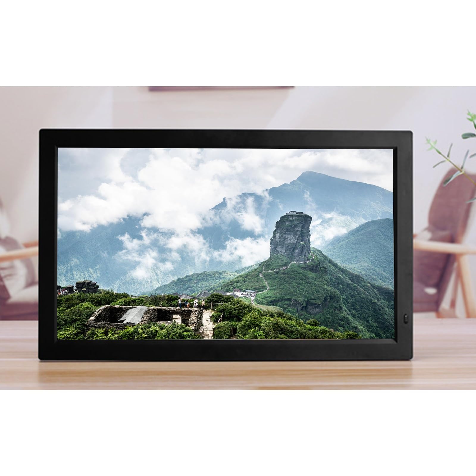 22 Inch HD Digital Photo Frame & Video Display - Commercial Electronic Advertising Screen for Stores, Restaurants, Offices (Black) | Perfect for Digital Menus, Promotions & Product Showcases