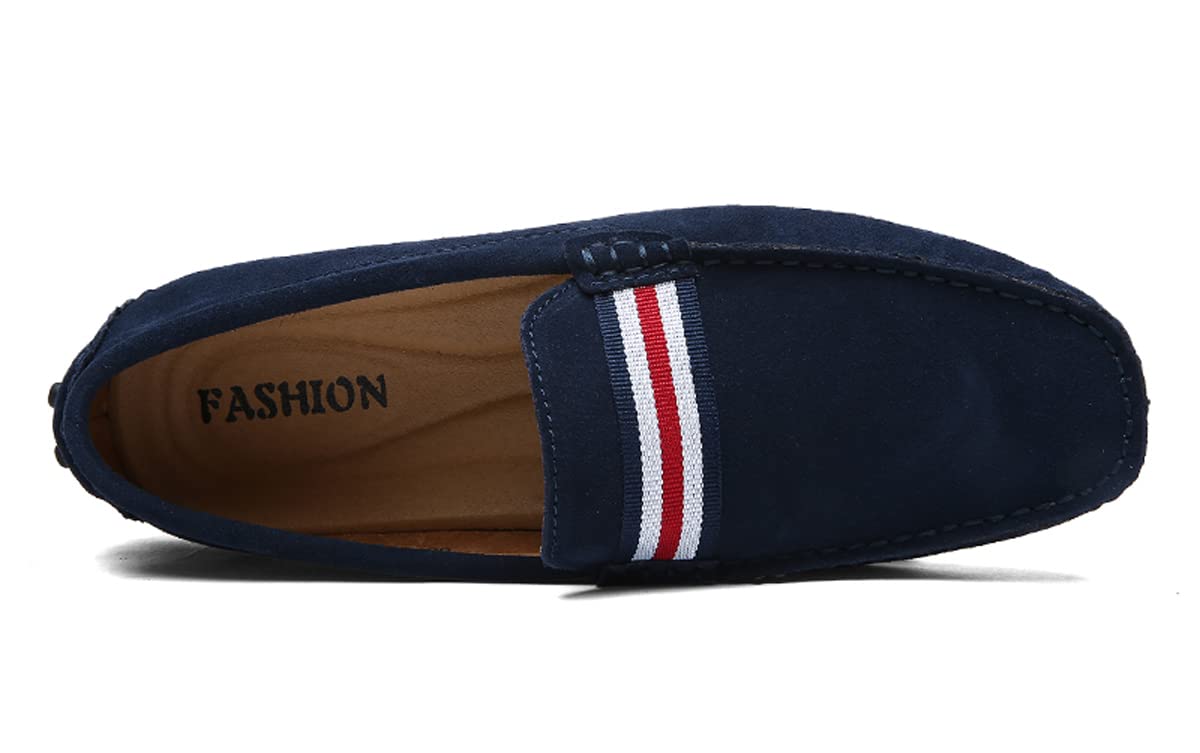 **Santimon Men's Penny Loafers - Suede Leather Slip-On Driving Shoes for Casual, Wedding & Prom | Comfortable Moccasins for Work, Office & Daily Wear**