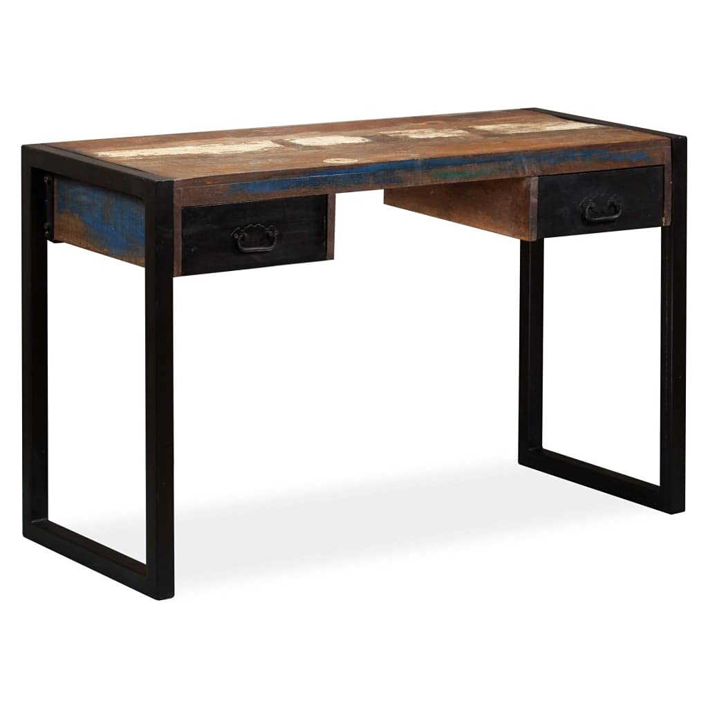 Industrial Computer Desk with 2 Drawers - 47.2