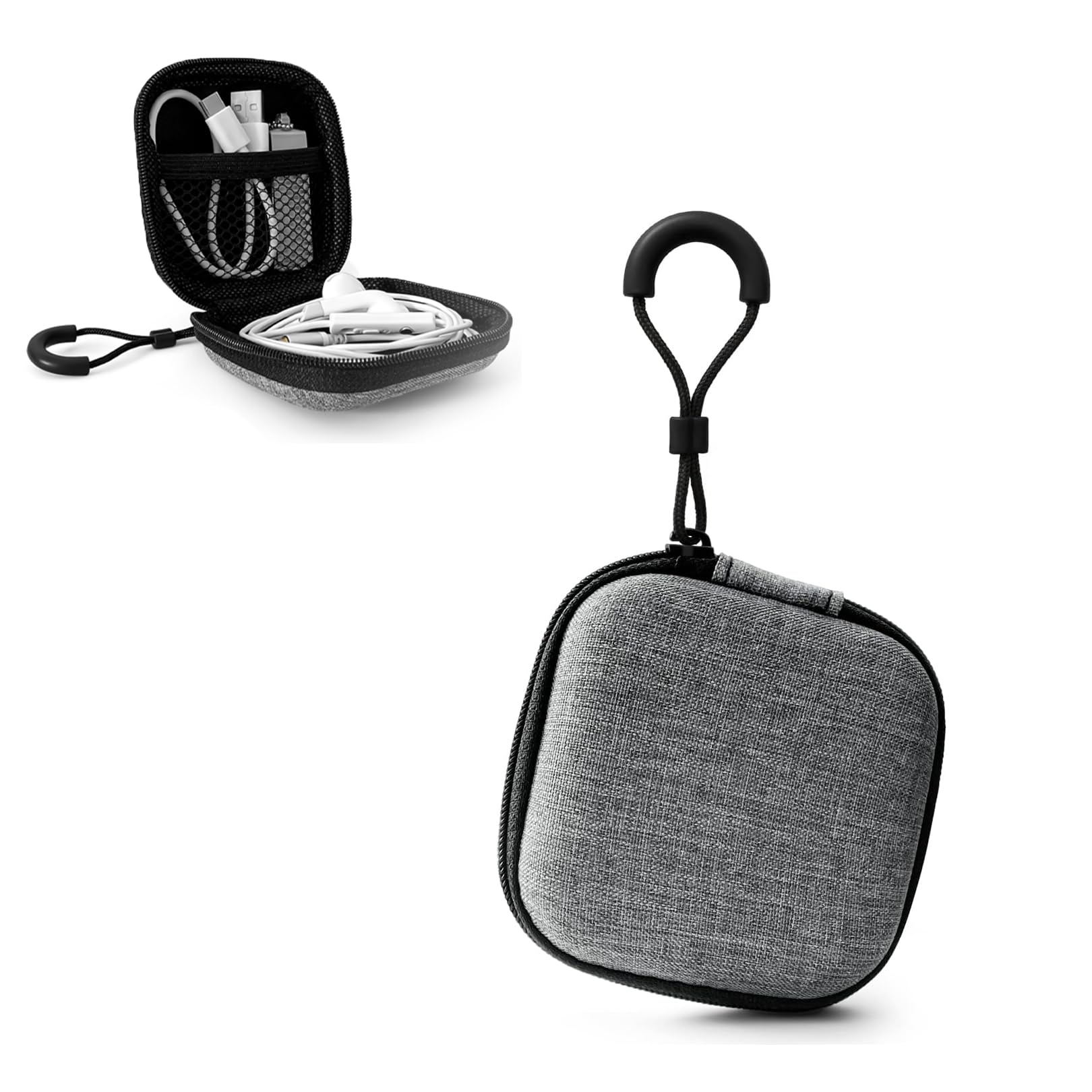 Premium Hard Shell Headphone Case - Durable Protective Storage Bag for Wired & Wireless Earphones, Portable Zippered Carrying Pouch for Travel, Gym, Office & Daily Use