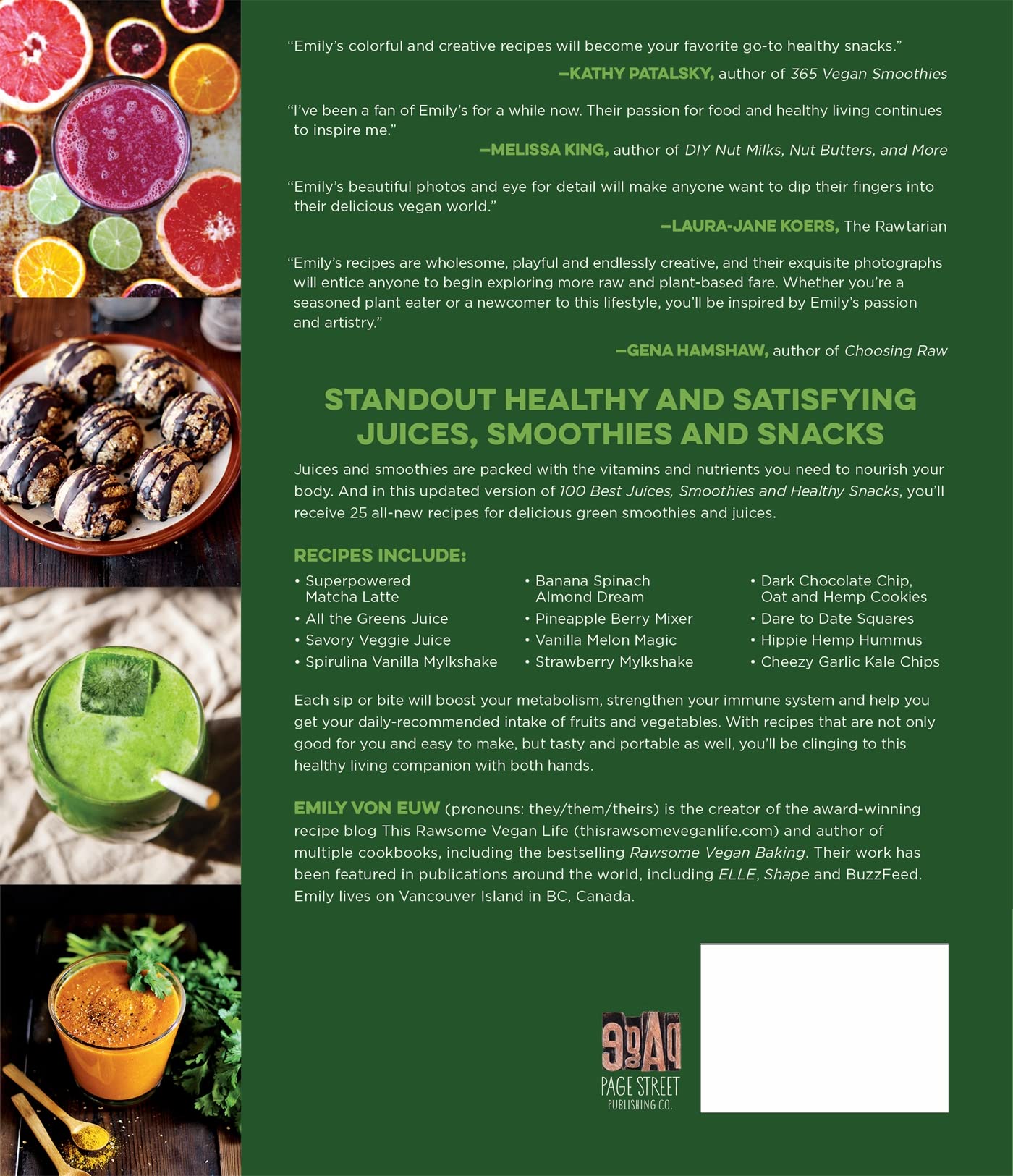 125 Best Juices, Smoothies & Healthy Snacks: Easy Recipes for Natural Energy Boost & Plant-Based Nutrition - Perfect for Breakfast, Post-Workout & Healthy Lifestyle
