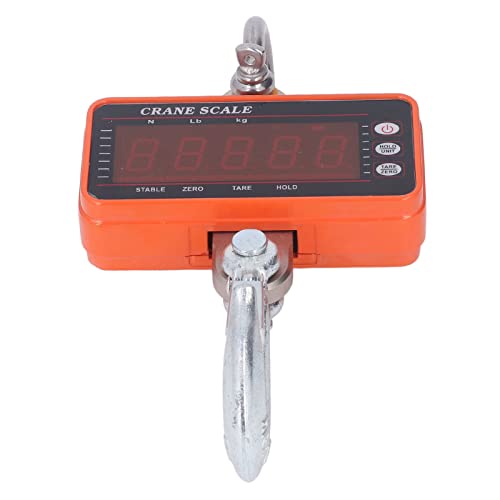 Heavy Duty Digital Hanging Scale 1500kg/500g - LED Display Aluminum Alloy Crane Scale for Construction, Warehouses & Shipping - Perfect for Weighing Heavy Loads, Equipment & Industrial Materials